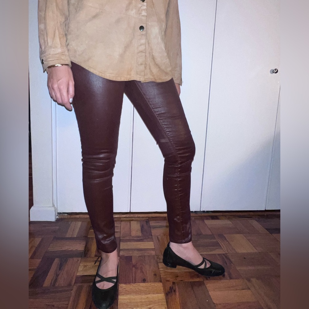 Maroon wax jeans | AG